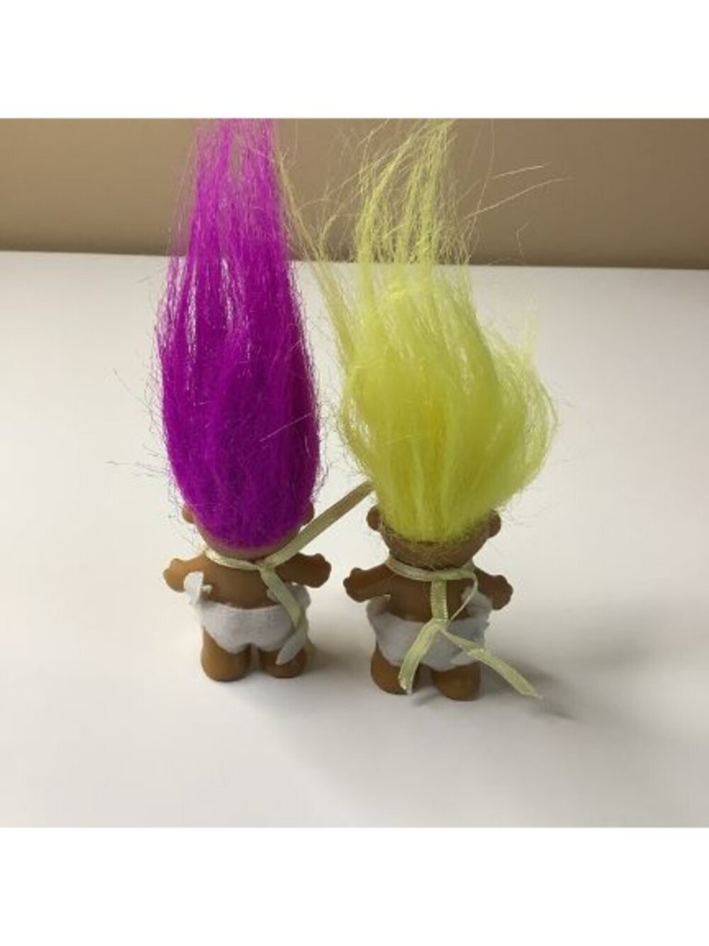 Russ Baby Troll Dolls 2” Diaper Bib Purple & Yellow, Vintage Preloved - Picture 2 of 2